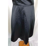 White House Black Market Strapless Satin Cocktail Dress Little Black Womens 12