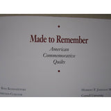 Made To Remember American Commemorative Quilts Art Book Cathy Rosa Klimaszewski