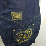Apple Bottoms Denim Blue Jean Wiggle Bodycon Halter Summer Sun Dress Womens 18