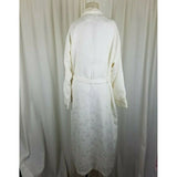 Vintage Shelton's York Beach Spa Wrap Maxi Robe Womens L Tie Waist Braided Trim