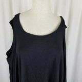 Lysse Plus Size Cold Bare Shoulder Top Shirt Tunic Blouse Womens 3X Black
