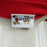 Vintage Walt Disney World Embroidered Mickey Mouse Head Ribbed Sweatshirt Mens L