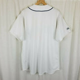 Majestic Vintage Mariners Jersey Men's XL Embroidered White Button Down Korea
