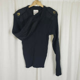 Vintage Woolly Pully Military Knit Uniform Sweater Mens 40 Staff Sergeant Patch