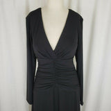 Kay Unger NY Formal Black Sexy Keyhole Bare Back Fitted Slinky Dress Womens 12