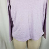 LL Bean Jersey Knit Long Sleeve Heathered Turtleneck Shirt Top Womens XL Pastel
