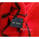 Polo Ralph Lauren Striped Knit Collared Henley Polo Pullover SWEATER Red Mens L