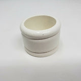Set 6 Painted White Wood Rustic Farm Table Napkin Rings Holders Country Wedding