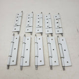 Vintage lot of 10 Storm and Screen Door Replacement Hinges White Metal