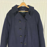 Trader Bay Quilted Insulated Double Breasted Wool Navy PeaCoat Jacket Mens XLT