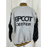 Rare Vintage Disney Fleece Satin Epcot Center Bomber Jacket L Character Fashions