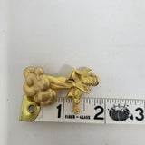 Vintage Gold Metal Angel Playing Violin on Clouds Pin Brooch Christian Religious