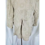J.Jill Canvas Cotton Embroidered Pleated Fit & Flare Riding Jacket Coat Womens M