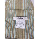 Tyler Boe Double Breasted Pinstripe Military Peacoat Jacket Blazer Coat Womens 8