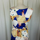 Bucks of Hawaii Long Maxi Hawaiian Fans House Sun Dress Womens 10 Vintage 70s