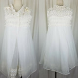 Vintage Radcliffe Babydoll Bridal Gown Flirty Double Chiffon Peignoir Robe Set P