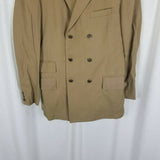 Vintage Louis Boston Double Breasted Wool Jacket Blazer SportCoat Mens 44 Tan