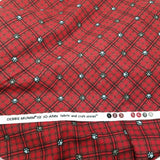 Debbie Mumm Red Plaid Dog Cat Animal Paw Prints Fabric 2+ Yards Material Joann