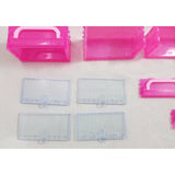 LOT Shopkins Empty Season 4 Pink Glitter Stack Display Cases Baskets Party Favor