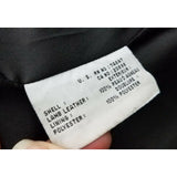 Marc New York Distressed Black Leather Jacket Womens M Fitted Tailored Button Up