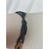 King's Green Leather Suede Hippie Boho Shoulder Bag Purse Handbag NOS Black Tan