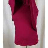 Anthropologie Gemma Off Shoulder Jersey Top Tunic Shirt 3 Dots Plum Womens XS