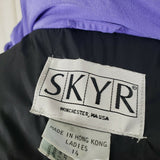 Vintage Skyr Gore-Tex Retro 90s Black Parka Ski Puffer Jacket Womens 14 Purple