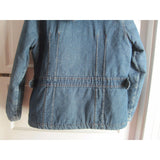 Limited Too 2 Hooded Insulated Denim Blue Jean Jacket Quilted Lining Girls XL 16