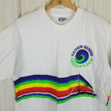 Vintage 90s Greenpeace Rainbow Warriors TShirt Mens XL 80s Ship Save the Whales