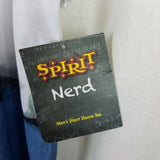 Spirit Halloween Adult Mens Short Sleeve Faux Nerd Tee T-Shirt XL Photorealistic
