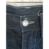 True Religion Skinny with Flaps Pocket Faded Mens 36 Dark Denim Blue Jeans 40x33