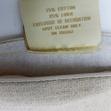 Domain Home Jute Linen Canvas Look Pillow Cover Sham 18x18 Logo Cotton Yellow