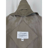 Saxton Hall Petites Double Breasted Belted Insulated Trench Coat Womens 14P Tan