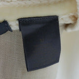 Liz Claiborne Henley Knit Sweater Cotton Shawl Collar Funnel Neck Womens M Cream