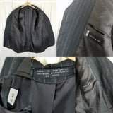 Vintage Albert Nipon Pinstriped Worsted Wool Sport Coat Jacket Blazer Mens 40R