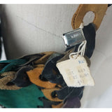 King's Green Leather Suede Hippie Boho Shoulder Bag Purse Handbag NOS Black Tan