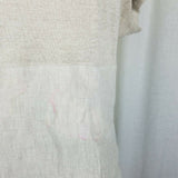 Boston Proper Linen Military Safari Knit Maxi Shirt Dress Womens M Vintage Tan