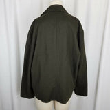 RL Ralph Lauren Black Label Open Front Wool Silk Swing Jacket Blazer Womens 10