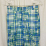 Vintage Lady Halrin Indian Bleeding Madras Plaid Slacks Pants Womens 26 XS India