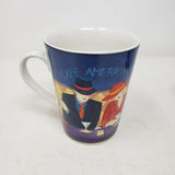 Set of 4 SANGO CAFE Americana Coffee CERAMIC MUGS CUPS #4911 Man & Woman 98