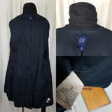 Gap Wool Blend Belted Tie Sash Trench Coat Peacoat Womens M Charcoal Gray