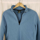Vintage Eddie Bauer Fleece 1/4 Zip Up Sweater Jacket Womens S Pullover Blue