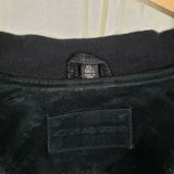John Ashford Black Leather Suede Jacket Aviator Flight Bomber Mens XLT Full Zip