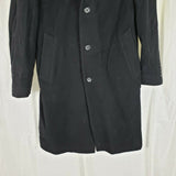 Chaps Ralph Lauren Fuzzy Winter Wool Peacoat Mens 40R Dress Over Top Coat Black