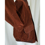 Vintage Gruppo V Vegan Leather Rust Brown Flight Bomber Jacket Mens XL Italy