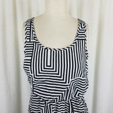 Forever 21 Black & White Abstract Blouson Dress Womens S Psychedelic Patchwork