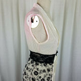 Vintage Silk Lace Kimono Wrap Maxi Robe Asian Womens S Sexy Frog Closure Ombre