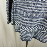 Lucky Brand Waterfall Long Open Front Wrap Cotton Cardigan Sweater Womens M