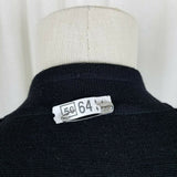 Vintage Santana Double Knit Sweater Coat Dress Womens S M Gold Buttons Front