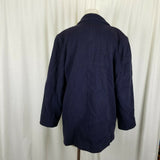 Vintage Wellington Double Breasted Navy Blue Wool Peacoat Womens 12 Car Coat